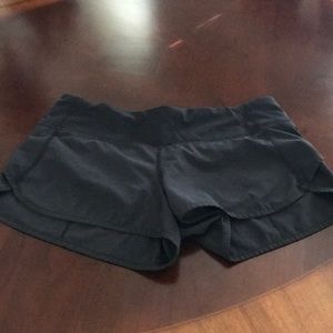 Size 4 Black lululemon speed shorts